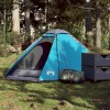 Cort Camping Cupola 2 Persoane vidaXL Albastru Impermeabil, Folie Ploaie, Port Cablu, Portabil, Usor de Montat
