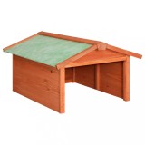 Cumpara ieftin Garaj masina de tuns iarba robot, 72x87x50 cm, lemn masiv brad
