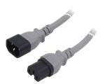Cablu de alimentare IEC C14 la C15, 5m, gri