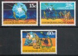 Serie Completa 3 Timbre Insulele Cocos Keeling 1980 Craciun Scena Nasterii Domnului MNH - A688
