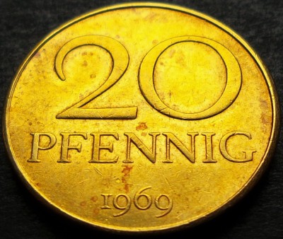 Moneda 20 PFENNIG - RD GERMANA, anul 1969 *cod 4492 foto
