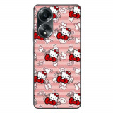 Husa compatibila cu Oppo A58 4G Silicon Gel Tpu Model Hello Kitty Roz Pattern