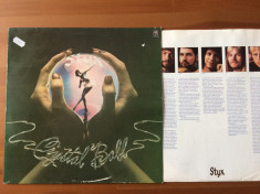 styx crystal ball 1976 album disc vinyl lp muzica rock A&amp;amp;M Records holland VG+NM foto