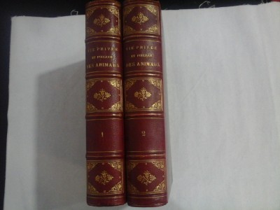 SCENES DE LA VIE PRIVEE ET PUBLIQUE DES ANIMAUX VIGNETTES PAR GRANDVILLE - 1842 (2 volume) foto