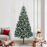 VidaXL Brad de Crăciun artificial Verde 240 cm PVC și Oțel și Plastic 3396284