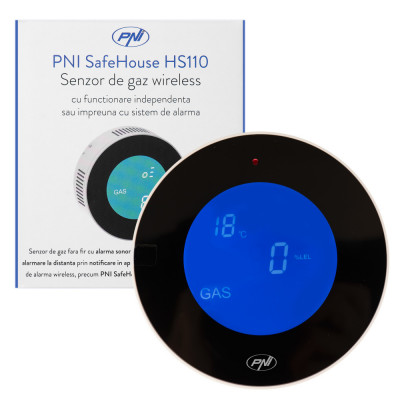 Resigilat : Senzor de gaz wireless PNI SafeHouse HS110 compatibil cu sistemul de a foto