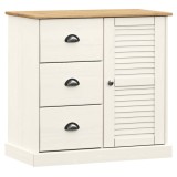 Cumpara ieftin Servanta cu sertare VIGO, 78x40x75 cm, alb, lemn masiv de pin