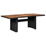 Cumpara ieftin Masa de gradina, negru, 200 x 100 x 74 cm, poliratan