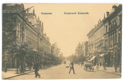 5055 - BUCURESTI, Elisabeth Ave, Romania - old postcard, CENSOR - used - 1917 foto
