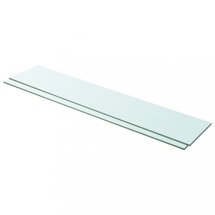 vidaXL Rafturi, 2 buc., 100 x 20 cm, panouri sticlă transparentă 3051584