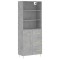 Dulap inalt, gri beton, 69,5x34x180, lemn compozit