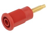 Soclu Banană 4mm 32A Roșu Aurit 38.5mm