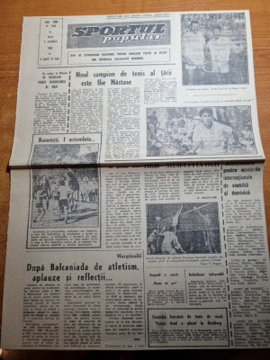 sportul popular 3 octombrie 1967-ilie nastase noul campion al tarii,uta arad foto