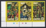 St. Lucia 1975 - Crăciun - Vitralii, Staif, MNH