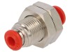 Conector Push-in AIGNEP M12x1, Diametru Cablu 4mm, Alama Nichelata, Presiune -0.99-20bar