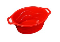 Lighean oval cu manere, plastic, 12 L, 420 x 340 x 160 mm, diverse culori