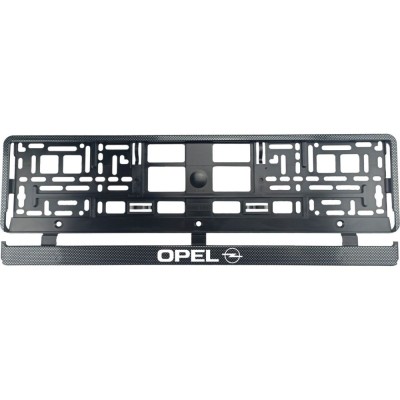 Set 2 bucati, suport numar inmatriculare Carbon, Opel foto
