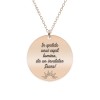 Lantisor Argint 925 placat Aur Roz, Pandantiv Personalizat Invatatori, Profesori, Cadou Bijuterie Text, Nume