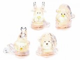 Cumpara ieftin Set 4 decoratiuni Craciun cu led 7x4.5x7.5 cm