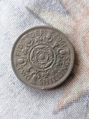 TWO SHILLINGS 1962 Marea britanie foto
