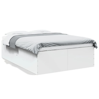 Cadru de pat, alb, 120x200 cm, lemn prelucrat GartenMobel Dekor foto