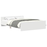 Cumpara ieftin Cadru de pat cu tablie, alb, 120x190 cm