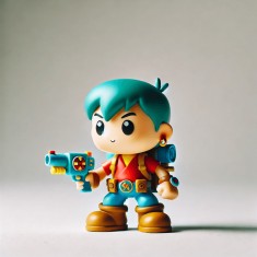 Figurină Armed Boy 3D - Funko Pop, de pictat - 10 cm