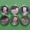 Set 10 buc moneda 50 bani 2019 Ferdinand Intregitorul proof in capsula