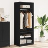 Gossi sifonier, negru, 80x50x200 cm, lemn prelucrat