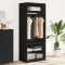 Gossi sifonier, negru, 80x50x200 cm, lemn prelucrat