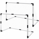 Poartă mini-fotbal pentru copii set 2 buc. 91,5 x 48 x 61 cm