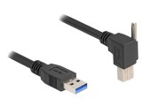 Cablu USB A la USB B 90&deg; st&acirc;nga/dreapta 1m negru DELOCK 80484