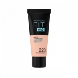 Fond de ten Matte &amp; Poreless 220 Natural Beige Fit Me, 30ml, Maybelline