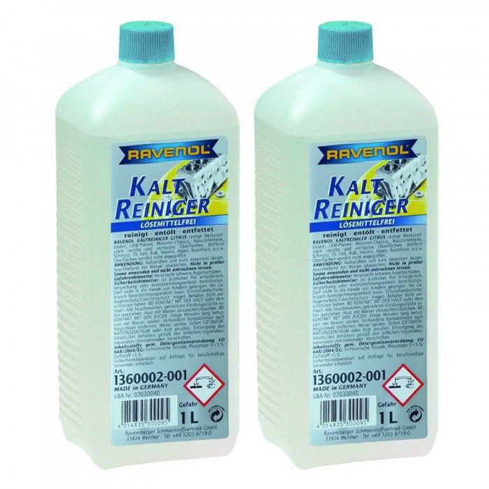 Pachet 2 litri Solutie Ravenol pentru curatarea la rece a suprafetelor compatibile cu apa