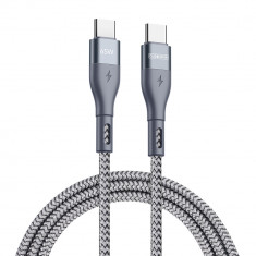 Cablu de Date 2x Type-C Super Fast Charging 65W, 480Mbps, 1m Duzzona (A2) Gri
