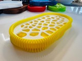 Sapuniera 3D, model Wave, Galben Alb, Oem