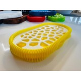 Sapuniera 3D, model Wave, Galben Alb