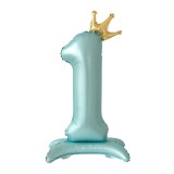 Balon cifra 1, 81 cm, Folie de aluminiu, Baieti, Albastru