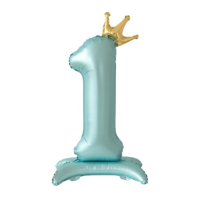 Balon cifra 1, 81 cm, Folie de aluminiu, Baieti, Albastru foto