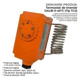 Termostat de Imersie IMIT TC2 cu Senzor Spirala 0-40 Grade pentru Boiler si Cazane