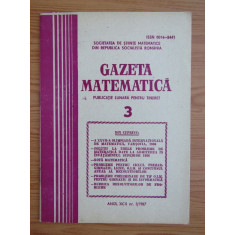 Revista Gazeta Matematica. Anul XCII, nr. 3 / 1987