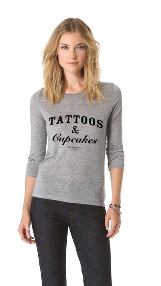 Bluza Tattoos &amp; Cupcakes - Gri - S