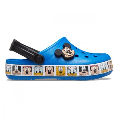 Saboți Crocs Toddler Fun Lab Disney Mickey Mouse Band Clog Albastru - Bright Cobalt foto