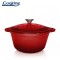 CRATITA FONTA EMAILATA+CAPAC 22X9.5CM,2.9L, RED LINE, COOKING BY HEINNER
