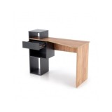 Birou HM Conti, rafturi, sertar, PAL melaminat, 122x57x90 cm, stejar/gri antracit