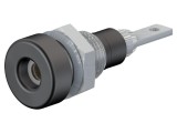Soclu Banană 2mm 10A 23mm Negru Panou Izolat