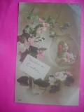HOPCT 12351 FELICITARE VECHE FETITA -FRANTA-ROMANTICA -EUROPA -CIRCULATA
