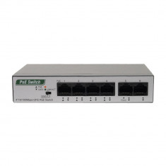 Aproape nou: Switch PNI SWPOE242, POE, 6 x 10/100 Mbps, din care 4 porturi PoE, car