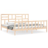 Cumpara ieftin Cadru de pat cu tablie Super King Size, lemn masiv