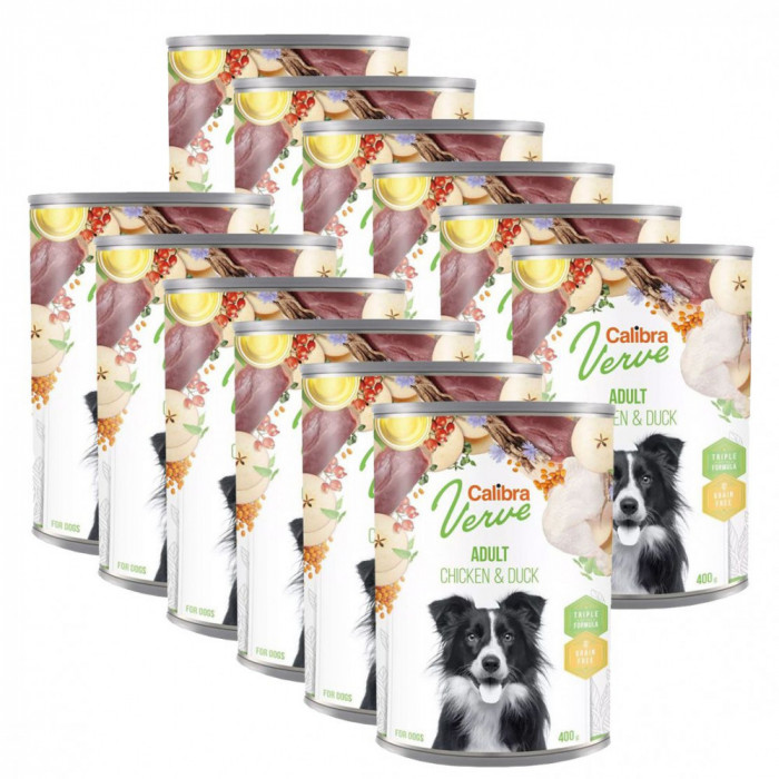 Calibra Dog Verve GF Adult Chicken &amp;amp; Duck 12 x 400 g